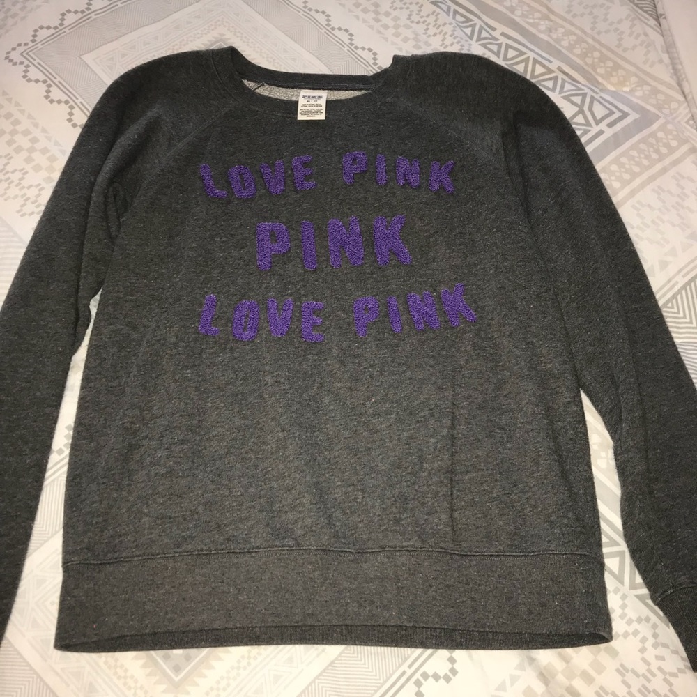 Gently used PINK crew neck sweatshirt - XS